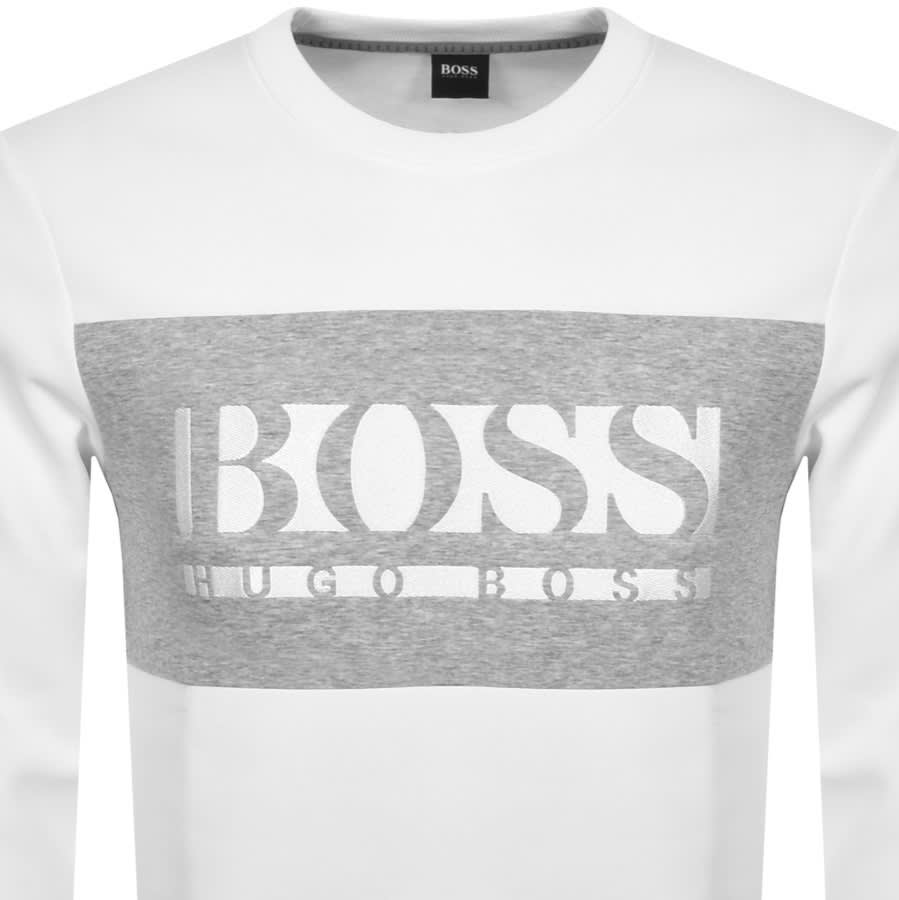 Alternative Image for ProductBOSS Salbo 1 Crew Neck Sweatshirt White2